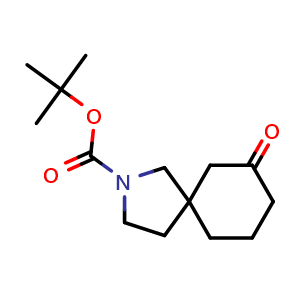 Chemical structure of 2-Boc-7-oxo-2-azaspiro[4.5]decane , CAS 1421313-98-5, AChemBlock G-6996