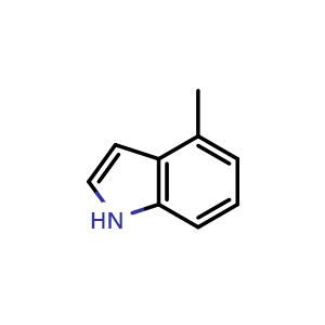 Chemical structure of 4-Methylindole , CAS 16096-32-5, AChemBlock G-7009