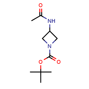 Chemical structure of 1-Boc-3-acetamidoazetidine , CAS 874881-01-3, AChemBlock G-7031
