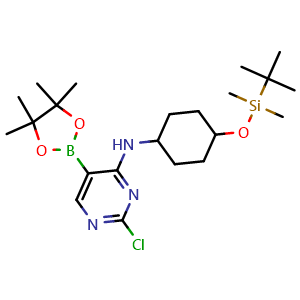 [4-(tert-Butyl-dimethyl-silanyloxy)-cyclohexyl]-[2-chloro-5-(4,4,5,5-tetramethyl-[1,3,2]dioxaborolan-2-yl)-pyrimidin-4-yl]-amine