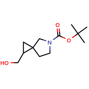 Chemical structure of 5-Boc-5-azaspiro[2.4]heptane-1-methanol , CAS 1330766-02-3, AChemBlock G-7063