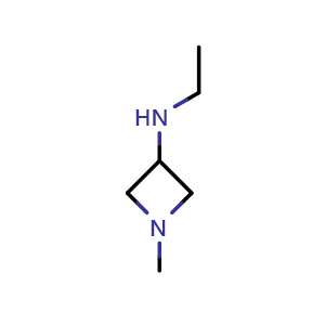Chemical structure of Ethyl-(1-methyl-azetidin-3-yl)-amine , CAS 1434128-51-4, AChemBlock G-7106