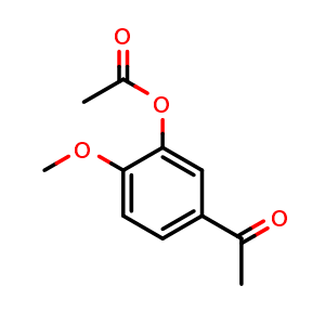 Chemical structure of 5-acetyl-2-methoxyphenyl acetate , CAS 60792-88-3, AChemBlock G-7112