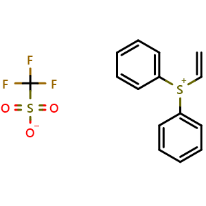 Chemical structure of Diphenylvinylsulfonium triflate , CAS 247129-88-0, AChemBlock G-7118