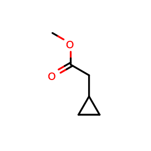 Chemical structure of Methyl cyclopropylacetate , CAS 34108-21-9, AChemBlock G-7131