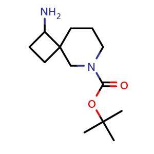 Chemical structure of 6-Boc-1-amino-6-azaspiro[3.5]nonane , CAS 1363381-72-9, AChemBlock G-7137