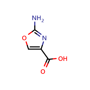 Chemical structure of 2-Amino-oxazole-4-carboxylic acid , CAS 944900-52-1, AChemBlock G-7158
