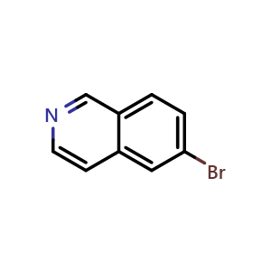 Chemical structure of 6-Bromoisoquinoline , CAS 34784-05-9, AChemBlock G-7161