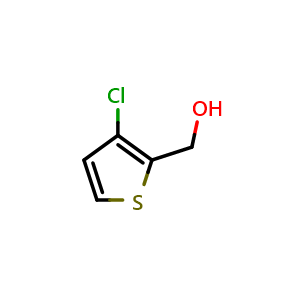 Chemical structure of 3-Chloro-2-(hydroxymethyl)thiophene , CAS 193602-41-4, AChemBlock G-7167