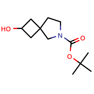 Chemical structure of 6-Boc-2-hydroxy-6-aza-spiro[3.4]octane , CAS 1239319-91-5, AChemBlock G-7187
