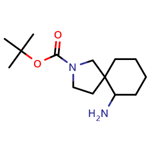 Chemical structure of 6-Amino-2-Boc-2-azaspiro[4.5]decane , CAS 1368225-13-1, AChemBlock G-7194