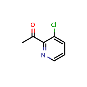Chemical structure of 2-Acetyl-3-chloropyridine , CAS 131109-75-6, AChemBlock G-7206