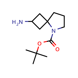 Chemical structure of 2-Amino-5-Boc-5-aza-spiro[3.4]octane , CAS 1363380-49-7, AChemBlock G-7216