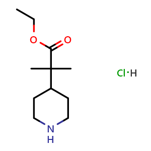 Ethyl 2-methyl-2-(piperidin-4-yl)propanoate hydrochloride