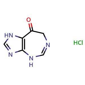 Chemical structure of 4,7-Dihydro-imidazole[4,5-d]1,3-diazepine-8(1H)-one hydrochloride , CAS 71222-44-1, AChemBlock G-7279