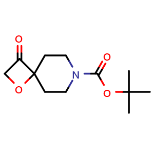 Chemical structure of 7-Boc-1-oxa-3-oxo-7-azaspiro[3.5]nonane , CAS 1408076-15-2, AChemBlock G-7358