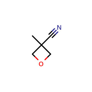 Chemical structure of 3-Methyl-3-oxetanecarbonitrile , CAS 170128-14-0, AChemBlock G-7442
