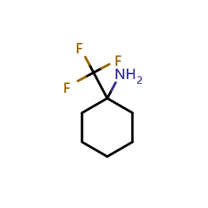 Chemical structure of 1-(Trifluoromethyl)cyclohexanamine , CAS 134424-35-4, AChemBlock G-7446