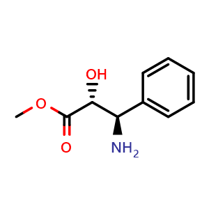 Chemical structure of Methyl (2R,3R)-phenylisoserine , CAS 157722-44-6, AChemBlock G-7454