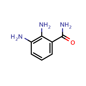 Chemical structure of 2,3-Diaminobenzamide , CAS 711007-44-2, AChemBlock G-7463