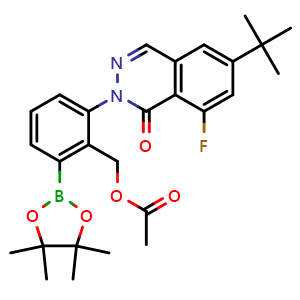 Acetic acid 2-(6-tert-butyl-8-fluoro-1-oxo-1H-phthalazin-2-yl)-6-(4,4,5,5-tetramethyl-[1,3,2]dioxaborolan-2-yl)benzyl ester