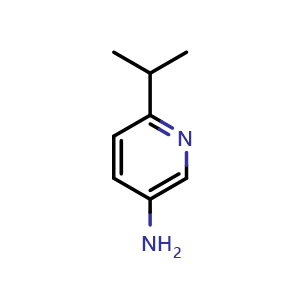 Chemical structure of 5-Amino-2-isopropylpyridine , CAS 405103-02-8, AChemBlock G-7522
