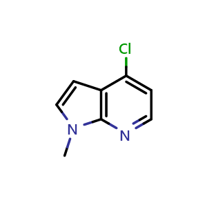 Chemical structure of 4-Chloro-1-methyl-7-azaindole , CAS 74420-05-6, AChemBlock G-7552