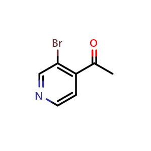 Chemical structure of 4-Acetyl-3-bromopyridine , CAS 111043-06-2, AChemBlock G-7564