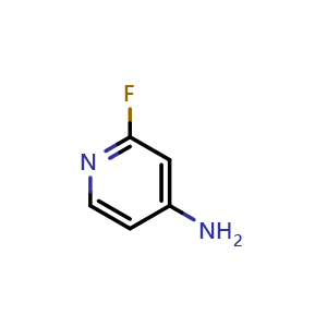 Chemical structure of 4-Amino-2-fluoropyridine , CAS 18614-51-2, AChemBlock G-7585