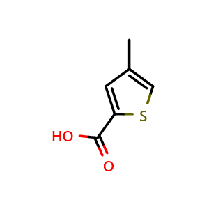 Chemical structure of 4-Methylthiophene-2-carboxylic acid , CAS 14282-78-1, AChemBlock G-7586