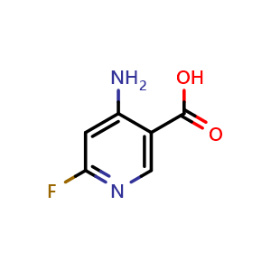 Chemical structure of 4-Amino-6-fluoronicotinic acid , CAS 1242336-78-2, AChemBlock G-7587