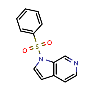 Chemical structure of 1-(Phenylsulfonyl)-1H-pyrrolo[2,3-c]pyridine , CAS 867034-27-3, AChemBlock G-7721