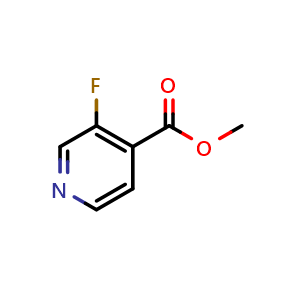 Chemical structure of Methyl 3-fluoroisonicotinate , CAS 876919-08-3, AChemBlock G-7746