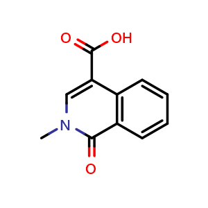 Chemical structure of 2-Methyl-1-oxo-1,2-dihydroisoquinoline-4-carboxylic acid , CAS 54931-62-3, AChemBlock G-7748