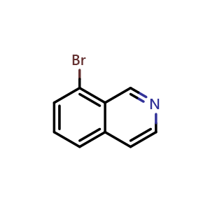 Chemical structure of 8-Bromoisoquinoline , CAS 63927-22-0, AChemBlock G-7764