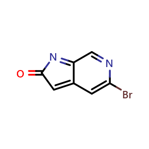 Chemical structure of 5-Bromo-6-azaindole-2-one , CAS 1217002-90-8, AChemBlock G-7795