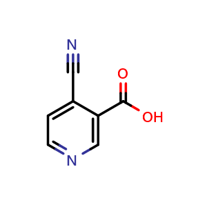 Chemical structure of 4-Cyanonicotinic acid , CAS 827616-51-3, AChemBlock G-7849