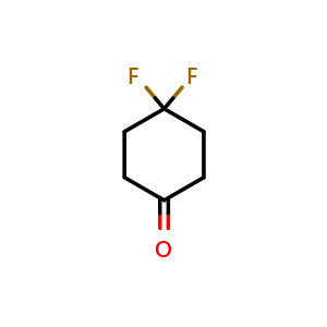 Chemical structure of 4,4-Difluorocyclohexanone , CAS 22515-18-0, AChemBlock G-7873