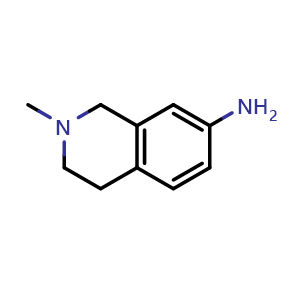 Chemical structure of 7-Amino-1,2,3,4-tetrahydro-2-methyl-7-Isoquinoline , CAS 14097-40-6, AChemBlock G-7883