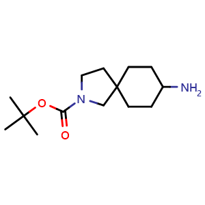 Chemical structure of 8-Amino-2-Boc-2-azaspiro[4.5]decane , CAS 1363381-61-6, AChemBlock G-7889