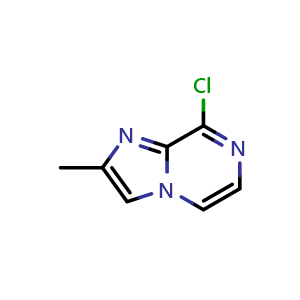 Chemical structure of 8-Chloro-2-methylimidazol[1,2-a]pyrazine , CAS 85333-43-3, AChemBlock G-7894