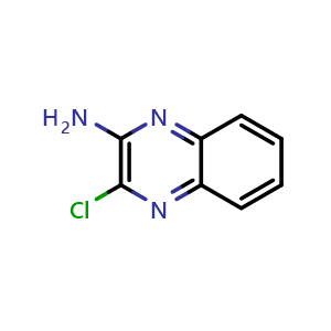 Chemical structure of 3-Chloroquinoxalin-2-amine , CAS 34117-90-3, AChemBlock G-7896