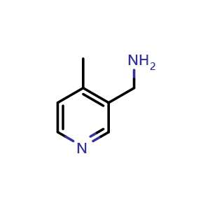 Chemical structure of 3-Aminomethyl-4-methylpyridine , CAS 1443-42-1, AChemBlock G-7930