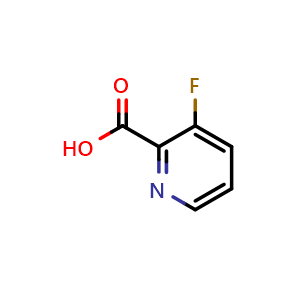 Chemical structure of 3-Fluoropyridine-2-carboxylic acid , CAS 152126-31-3, AChemBlock H-8045