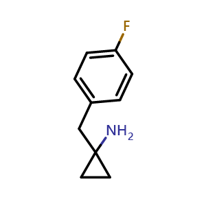 Chemical structure of 1-(4-Fluorobenzyl)cyclopropanamine , CAS 864961-01-3, AChemBlock H-8059