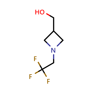 Chemical structure of [1-(2,2,2-Trifluoroethyl)azetidin-3-yl]methanol , CAS 1498106-29-8, AChemBlock H-8076