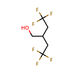 Chemical structure of 4,4,4-Trifluoro-2-(2,2,2-trifluoroethyl)butan-1-ol , CAS 769169-73-5, AChemBlock H-8077