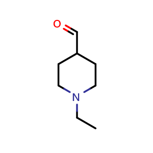 Chemical structure of 1-Ethylpiperidine-4-carbaldehyde , CAS 1039415-48-9, AChemBlock H-8088