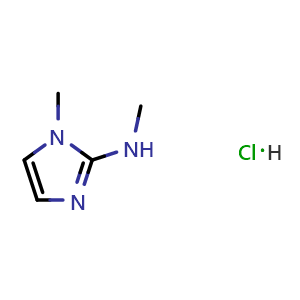 Chemical structure of N,1-dimethyl-1H-imidazol-2-amine hydrochloride , CAS 1260816-38-3, AChemBlock H-8117-01