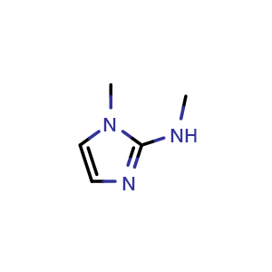 Chemical structure of N,1-Dimethyl-1H-imidazol-2-amine , CAS 1083224-07-0, AChemBlock H-8117